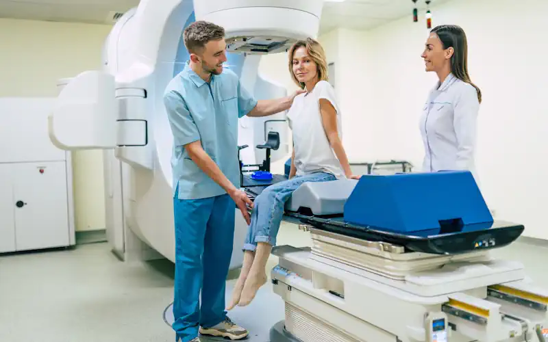 Woman on Medical Scan Machine