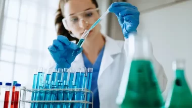 Scientist Testing Samples in Lab