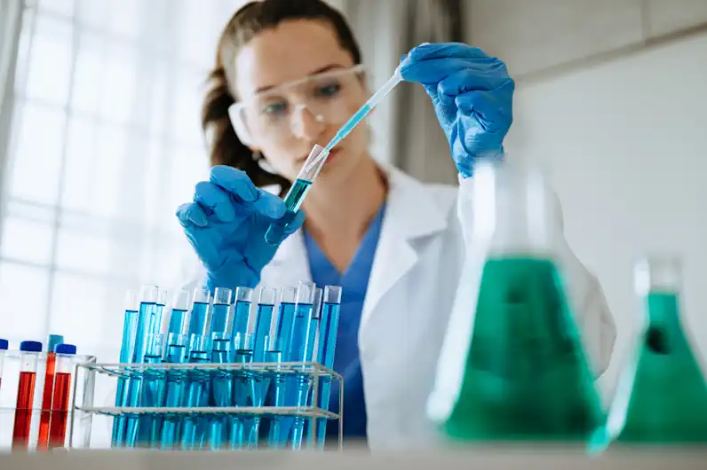 Scientist Testing Samples in Lab